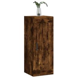 Berkfield Home Wall Mounted Cabinet Smoked Oak 34.5x34x90 cm Engineered Wood in Brown - thumbnail 4