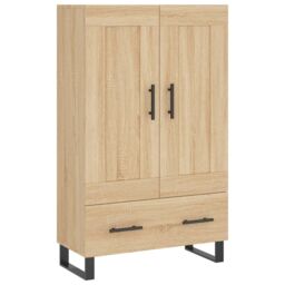 Berkfield Home Highboard Sonoma Oak 69.5x31x115 cm Engineered Wood in Brown - thumbnail 2