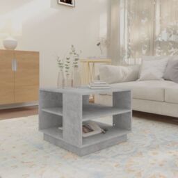 Berkfield Home Coffee Table Concrete Grey 55x55x43 cm Engineered Wood - Size: 55 x 55 x 43 cm - thumbnail 3