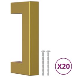 Berkfield Home Cabinet Handles 20 pcs Gold 64 mm Stainless Steel - thumbnail 2