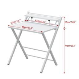 EONLION Foldable Computer Desk Corner Home Office Study in White - thumbnail 2