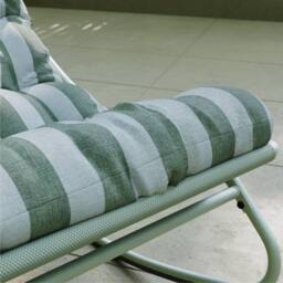 Charles Bentley Porto Green Stripe Rocking Chair - thumbnail 4