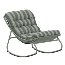 Charles Bentley Porto Green Stripe Rocking Chair - thumbnail 5