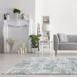 The Rug Shop UK Modern Easy To Clean Stain-Resistant Area Rug in Silver - Size: 240 cm x 340 cm - thumbnail 2