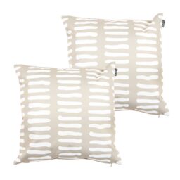 icon Mark Making Scatter Cushion Khaki 43x43cm Set of 2 in Stone - Size: 43 cm x 43 cm - thumbnail 1