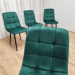 KOSY KOALA Dining Chairs Set Of 4 Green Tufted Chairs Velvet Chairs, Soft Padded Seat Living Room Chairs, Kitchen Chairs, Dining Room - thumbnail 3
