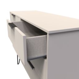 Ready Assembled 2 U Fuji 6 Drawer Wide Chest (Ready Assembled) in Taupe - thumbnail 5
