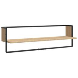Berkfield Home Decorative 6 Piece Wall Shelf Set with Bars Sonoma Oak Engineered Wood in Brown - thumbnail 6