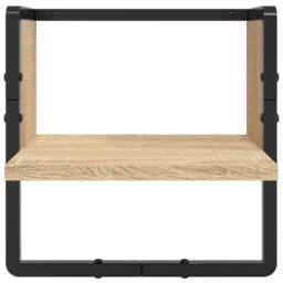 Berkfield Home Decorative 6 Piece Wall Shelf Set with Bars Sonoma Oak Engineered Wood in Brown - thumbnail 9