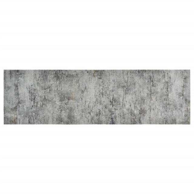 Berkfield Home Kitchen Rug Washable Beton 60x180 cm Velvet in Grey - image 1
