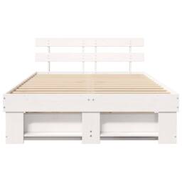 Berkfield Home Traditional with Headboard White 120 x 190 cm Solid pine wood - thumbnail 5