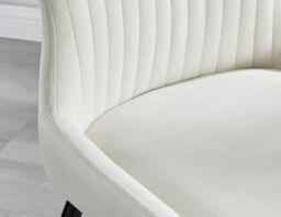 FurnitureboxUK Adley Brown Wood Storage Dining Table & 4 Nora Black Leg Chairs in Cream - thumbnail 9