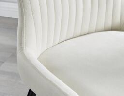 FurnitureboxUK Adley Brown Wood Storage Dining Table & 4 Nora Black Leg Chairs in Cream - thumbnail 5