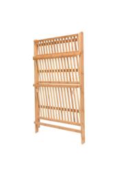 Living and Home 3-Tier Foldable Plant Stand Rack Wooden Ladder Shelf in Natural - thumbnail 3