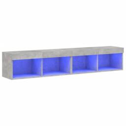 Berkfield Home TV Cabinets with LED Lights 2 pcs Concrete Grey 80x30x30 cm - Size: 80 x 30 x 30 cm - thumbnail 1