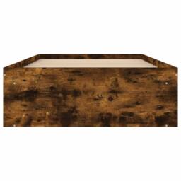 Berkfield Home Bed Frame Smoked Oak 100x200 cm in Brown - thumbnail 6