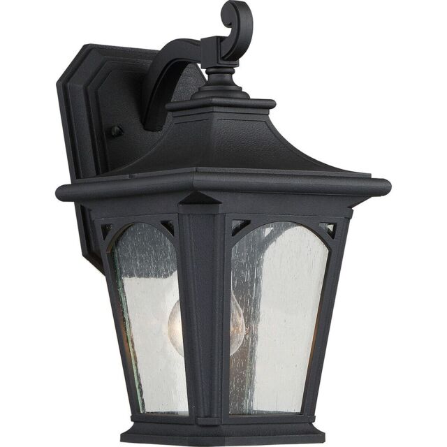 Loops Outdoor IP44 Wall Light Sconce Mystic Black LED E27 60W Bulb External d02153