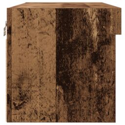 Berkfield Home TV Wall Cabinets with LED Lights 2 pcs Old Wood 80x30x30 cm in Brown - Size: 80 x 30 x 30 cm - thumbnail 8