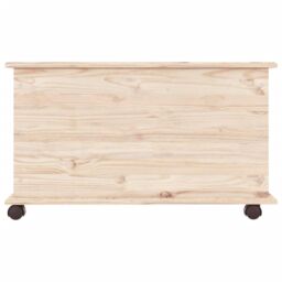Berkfield Home Storage Chest with Wheels ALTA 73x39.5x44 cm Solid Wood Pine in Brown - thumbnail 4