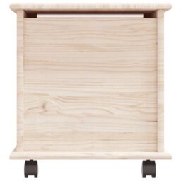 Berkfield Home Storage Chest with Wheels ALTA 73x39.5x44 cm Solid Wood Pine in Brown - thumbnail 5