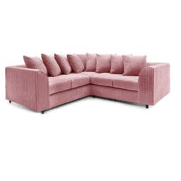 Furniture 786 Hannah Jumbo Cord Scatter Back 2c2 Corner Sofa in Pink - thumbnail 2