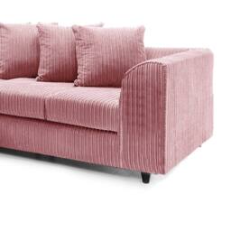 Furniture 786 Hannah Jumbo Cord Scatter Back 2c2 Corner Sofa in Pink - thumbnail 5