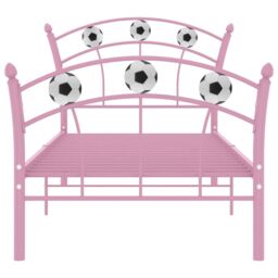 Berkfield Home Bed Frame with Football Design Pink Metal 90x200 cm - thumbnail 3