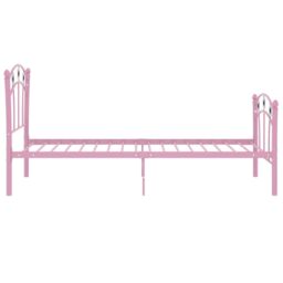 Berkfield Home Bed Frame with Football Design Pink Metal 90x200 cm - thumbnail 4