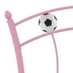 Berkfield Home Bed Frame with Football Design Pink Metal 90x200 cm - thumbnail 5