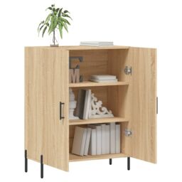 Berkfield Home Sideboard Sonoma Oak 69.5x34x90 cm Engineered Wood in Brown - thumbnail 4