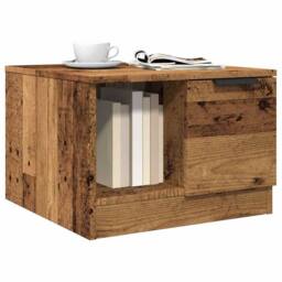 Berkfield Home Durable Coffee Table Old Wood 50x50x36 cm Engineered Wood in Brown - Size: 50 x 50 x 36 cm - thumbnail 2