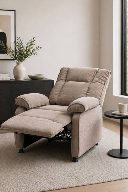 Groundlevel Electric Modern Recliner Chair in Natural - image 1