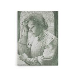 "Artery8 Pencil Portrait of Henriette Holst Canvas Wall Art Print in Grey - Size: W12"" x H16""" - thumbnail 1