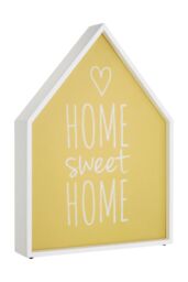 Orsina Yellow Home Sweet Home LED Light Box, Wall Mountable Kids Night Light, Ambient House-Shaped Decorative Light - thumbnail 3