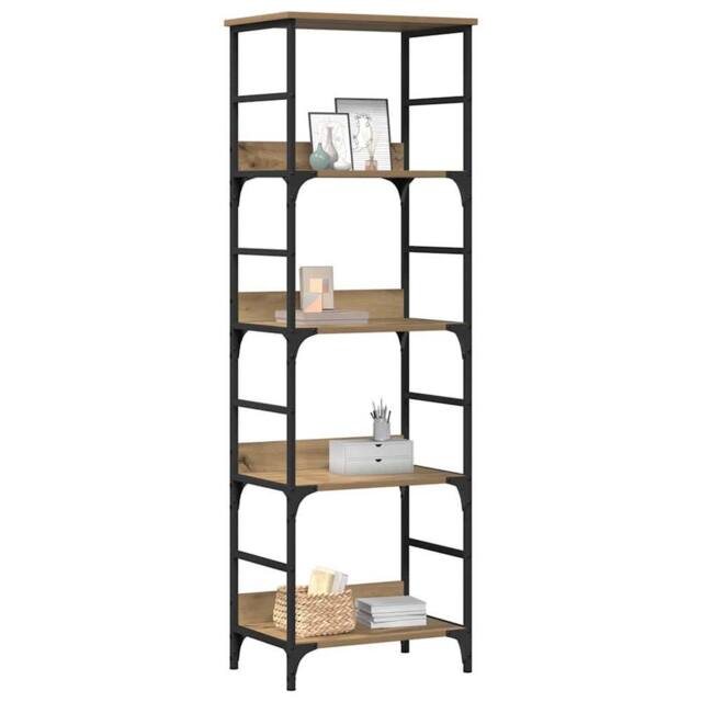 Berkfield Home Decorative Bookshelf Artisan Oak 50x33x153 cm Engineered Wood in Brown - Size: 50 x 33 x 153 cm - image 1