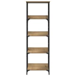 Berkfield Home Decorative Bookshelf Artisan Oak 50x33x153 cm Engineered Wood in Brown - Size: 50 x 33 x 153 cm - thumbnail 4