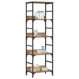 Berkfield Home Decorative Bookshelf Artisan Oak 50x33x153 cm Engineered Wood in Brown - Size: 50 x 33 x 153 cm - thumbnail 1