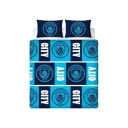 Manchester City FC 91 Rotary Reversible Duvet Cover Set in Dark Blue - Size: Single - thumbnail 1