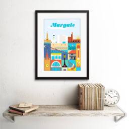 "Artery8 Margate Seaside Town Kent UK Sun Beach 12x16"" Framed Art Print - Size: W12"" x H16""" - thumbnail 2