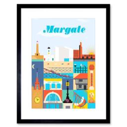 "Artery8 Margate Seaside Town Kent UK Sun Beach 12x16"" Framed Art Print - Size: W12"" x H16""" - thumbnail 1