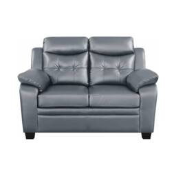 SquareBoxx Elysian 3+2 Modern Leather Sofa Set in Grey - thumbnail 5