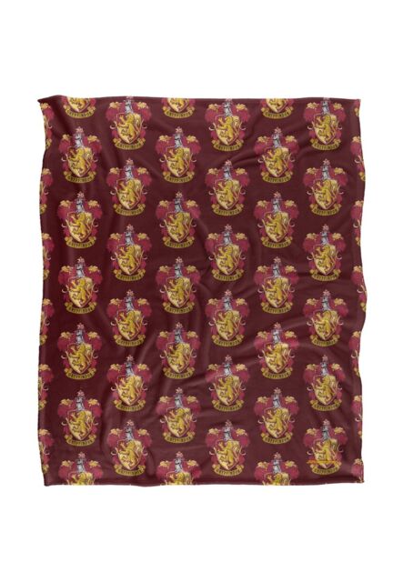 Harry Potter Gryffindor Crest 2 Officially Licensed Silky Touch Super Soft Throw Blanket 152x127 cm in White - image 1