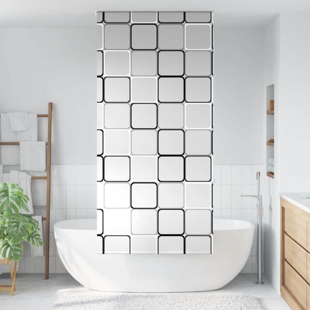 Berkfield Home Shower Roller Blind 90x240 cm Fabric Width 86 cm in Black - image 1