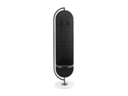 Vente-unique Freestanding Metal Mirror With Storage & Hooks - L44 X H169 Cm in Black - thumbnail 6