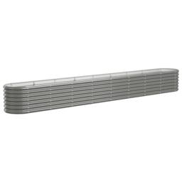 Berkfield Home Garden Raised Bed Powder-coated Steel 332x40x36 cm Grey - Size: 332 x 40 x 36 cm - thumbnail 3
