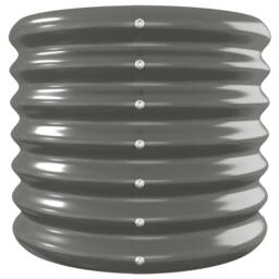 Berkfield Home Garden Raised Bed Powder-coated Steel 332x40x36 cm Grey - Size: 332 x 40 x 36 cm - thumbnail 4