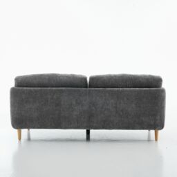FURNITURE ONE Velvet Upholstered 3 Seater Sofa, Luxury Modern 3 Seater Couch in Grey - thumbnail 5