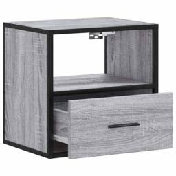 Berkfield Home Durable Wall-mounted Bedside Cabinets 2 pcs Grey Sonoma 40x31x39.5 cm - thumbnail 9