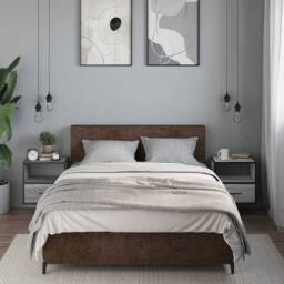 Berkfield Home Durable Wall-mounted Bedside Cabinets 2 pcs Grey Sonoma 40x31x39.5 cm - thumbnail 1