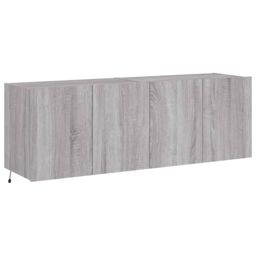 Berkfield Home TV Wall Cabinets with LED Lights 2 pcs Grey Sonoma 60x35x41 cm - Size: 60 x 35 x 41 cm - thumbnail 3